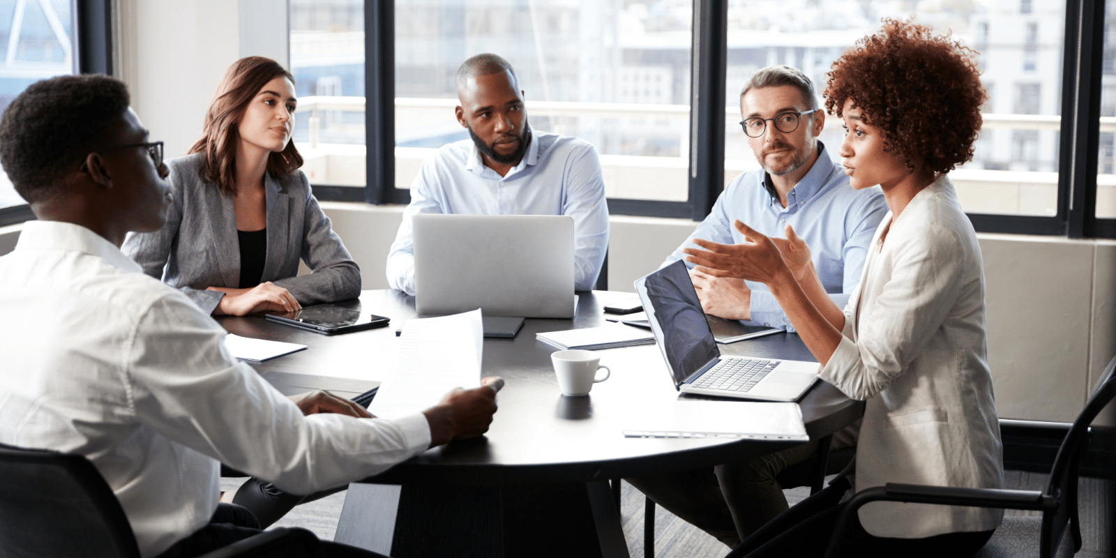 Group of people having a meeting
